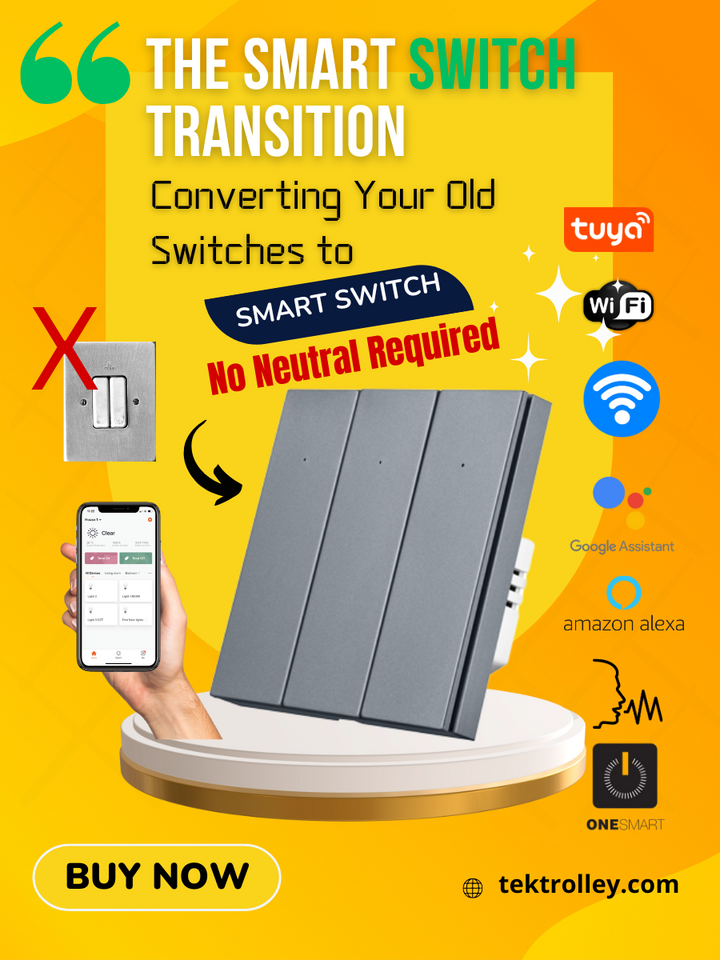 From Ordinary to Smart Switch 1/2/3GANG Tuya Version Alexa Google Home