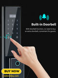 Smart Door Lock (D6) Tuya App Aluminum Alloy with Anti-theft Lock Body Doorbell Function