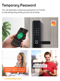 Smart Door Lock with Camera High Security Wi-Fi Remote Control Fingerprint Door Lock Tuya Version