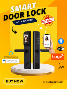 Smart Door Lock with Camera High Security Wi-Fi Remote Control Fingerprint Door Lock Tuya Version