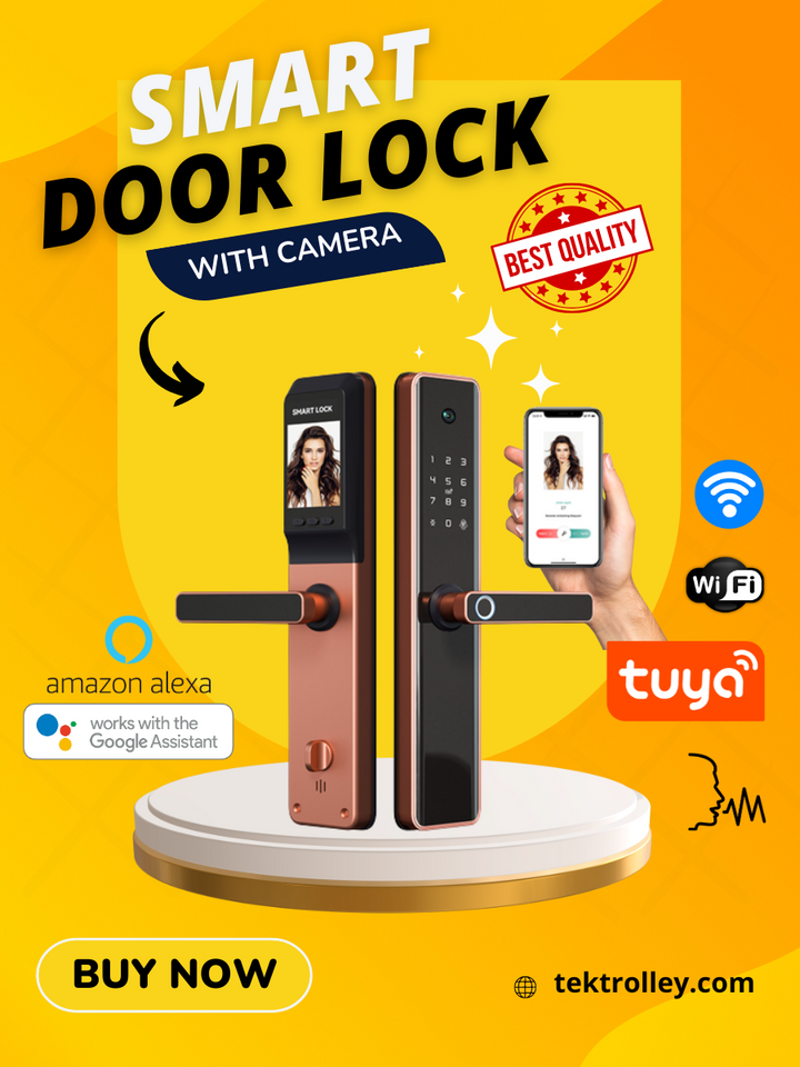 Google assistant smart door hot sale lock