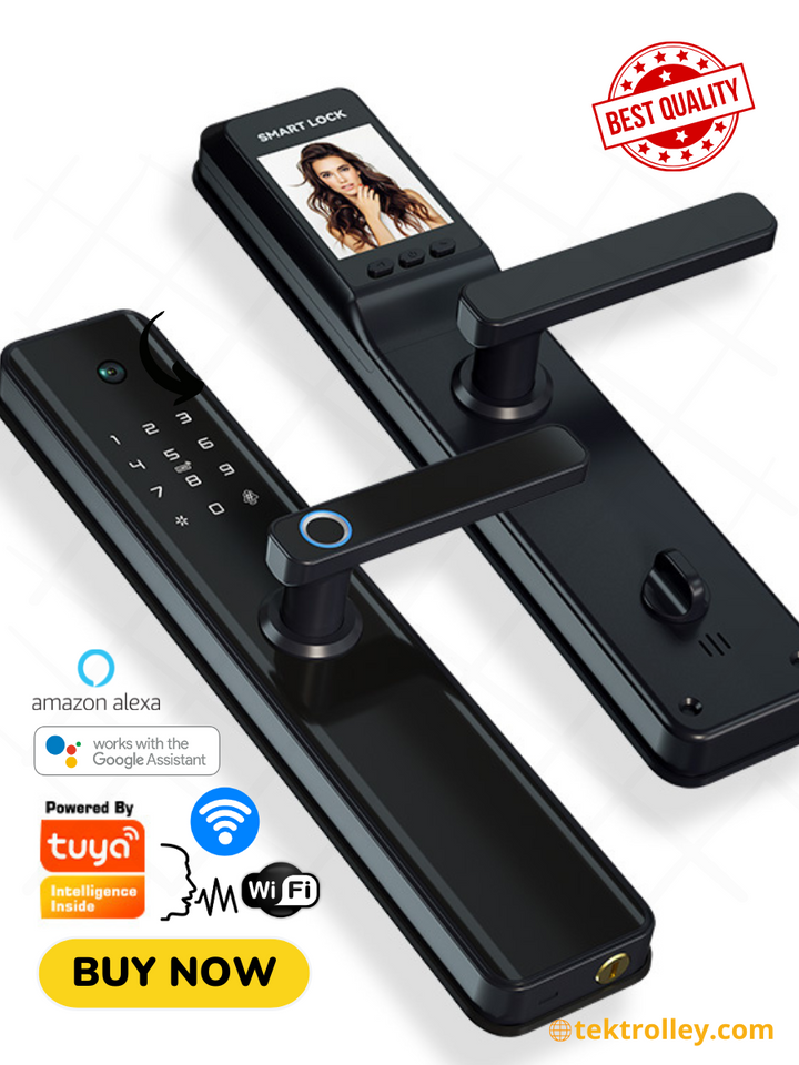 Smart Door Lock with Camera High Security Wi-Fi Remote Control Fingerprint Door Lock Tuya Version