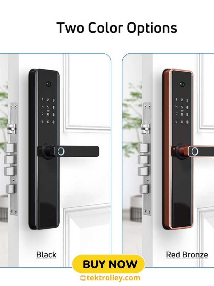 Smart Door Lock with Camera High Security Wi-Fi Remote Control Fingerprint Door Lock Tuya Version