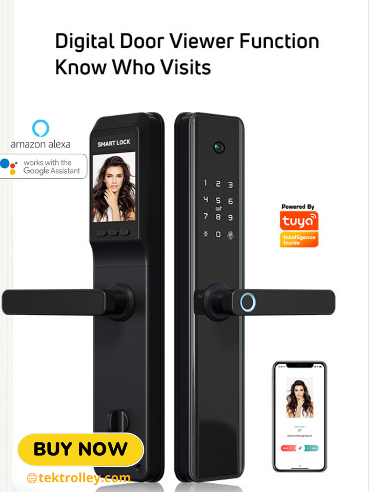 Smart Door Lock with Camera High Security Wi-Fi Remote Control Fingerprint Door Lock Tuya Version