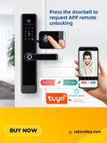 Fingerprint Smart Door Lock with Digital Door Viewer Tuya App Real Time Intercom