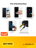 Fingerprint Smart Door Lock with Digital Door Viewer Tuya App Real Time Intercom