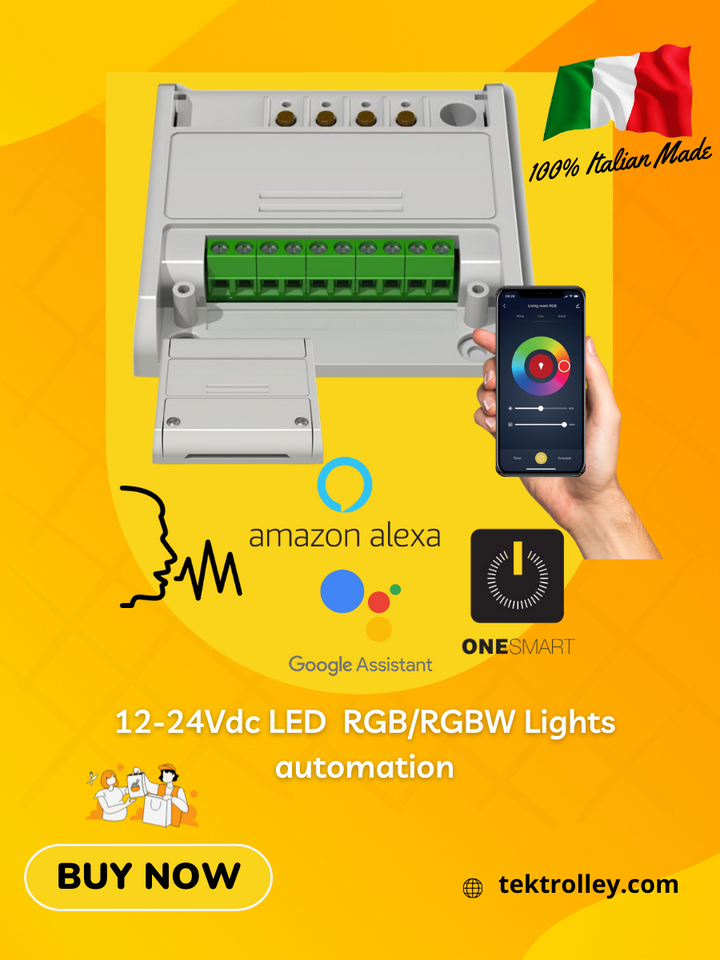 Smart LEDKit One Touch - 12-24Vdc LED RGB/RGBW Lights Automation – Tek  Trolley