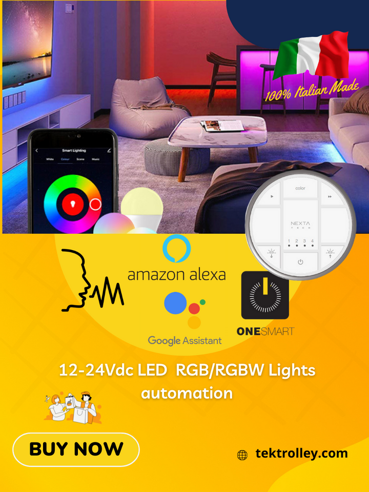 Smart LEDKit One Design - 12-24Vdc LED RGB/RGBW Lights automation – Tek  Trolley