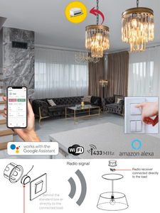 Transforming Manual Switches to SMART using MCU-L1/ONE 230VAC RF & Wi-Fi 1CH Control Unit