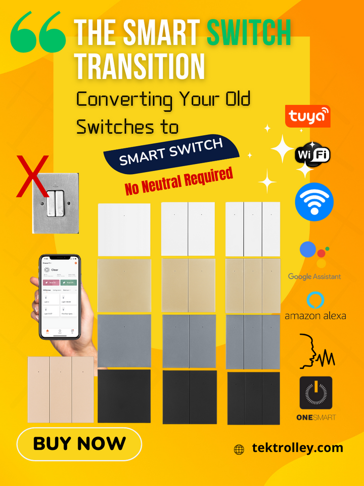 From Ordinary to Smart Switch 1/2/3GANG Tuya Version Alexa Google Home